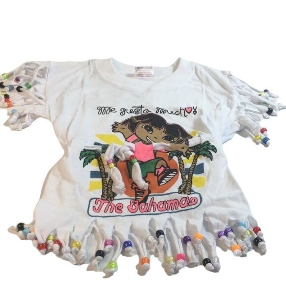 Dorsett Sportswear Dora Graphic T Belt & Beaded From Bahamas Multicolored SZ 6-8
